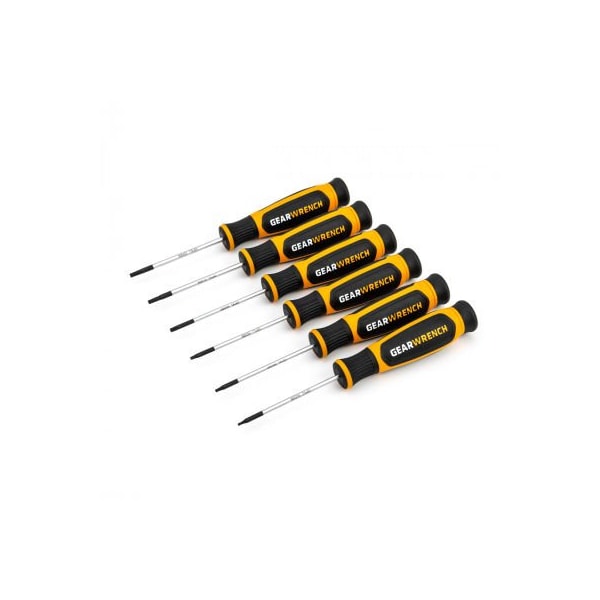 Apex Tool Group Gearwrench 6 Piece Torx Mini Dual Material Screwdriver Set 80056H - main